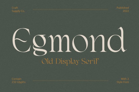 Egmond: A Stylish Display Font for Small Business Branding