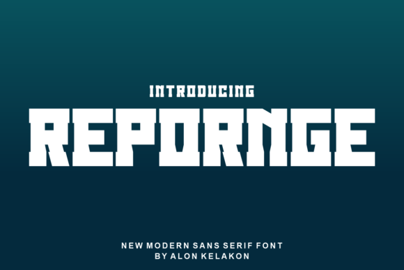 Repornge: A Bold Display Font That Cuts Through the Feed