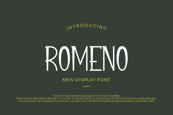 Romeno: A Modern Display Font That Actually Works