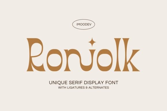 Roniolk: A Chic Display Font for Handmade Creators