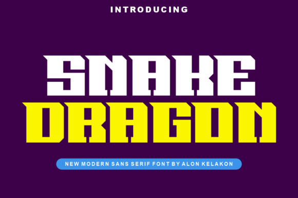 Snake Dragon Display Font for Handmade Creators