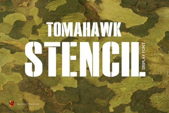 Tomahawk Stencil: A Bold, Military-Inspired Display Font for Crafters